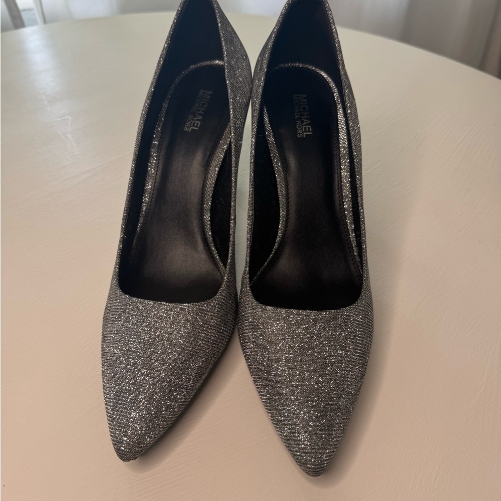 Michael Kors Silver Glitter Women's Heels